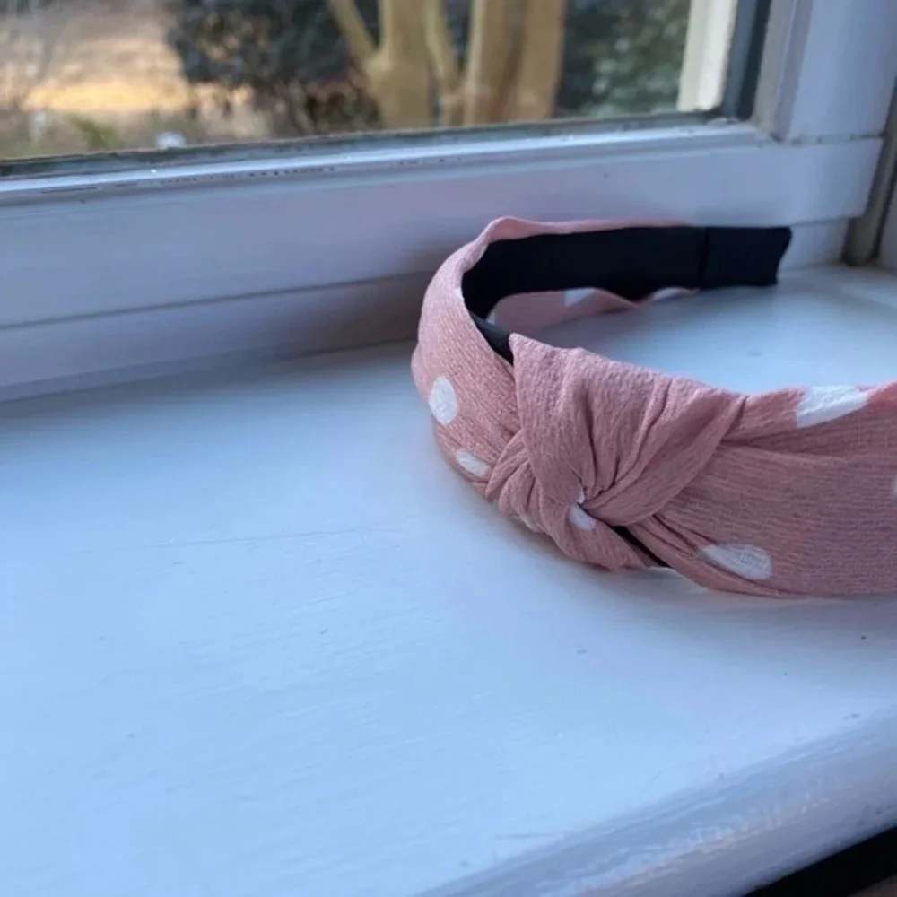 Anthropologie Pink Polk A Dot headband